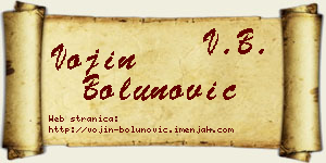Vojin Bolunović vizit kartica